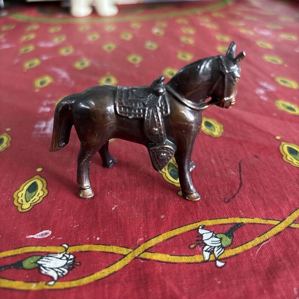 Vintage Copper Horse Figure from Japan Mini